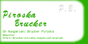 piroska brucker business card